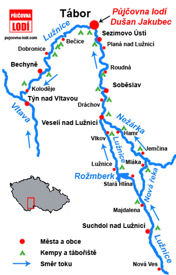 Luznice 2018 mapa